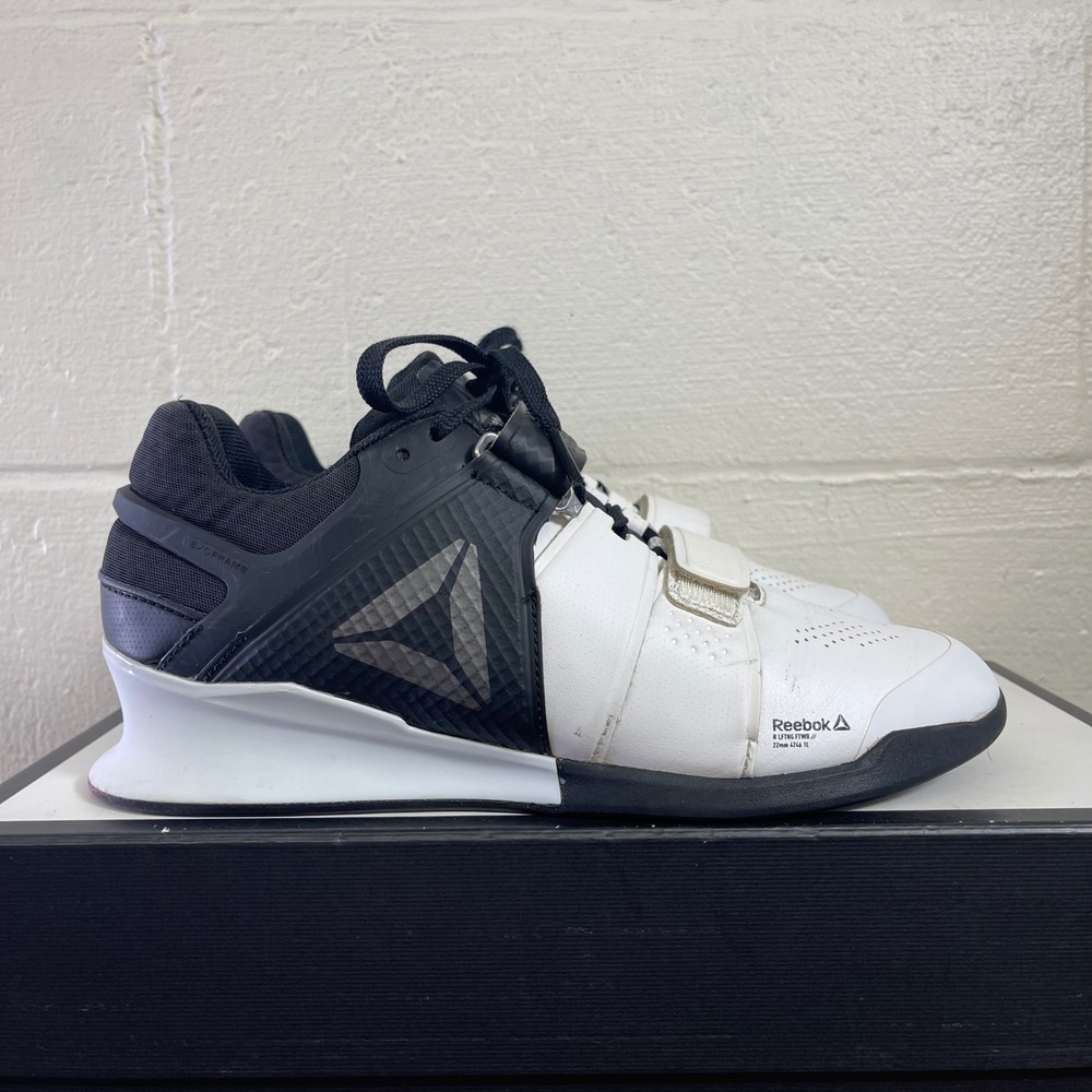 Reebok Legacy Lifter Black White Weightlifting Shoes Sneaker Women's 9 US/6.5 UK